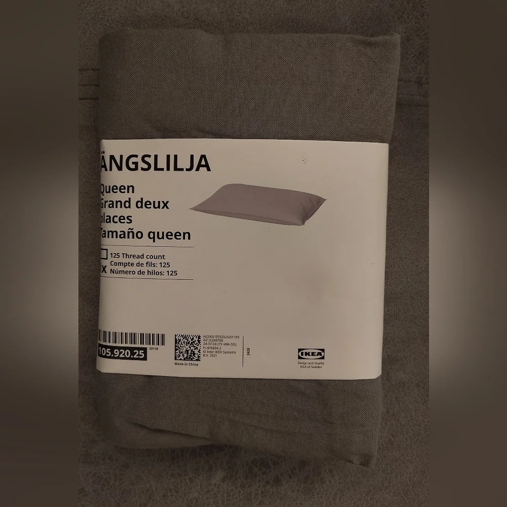 ÄNGSLILJA Queen Pillowcase - Gray by IKEA